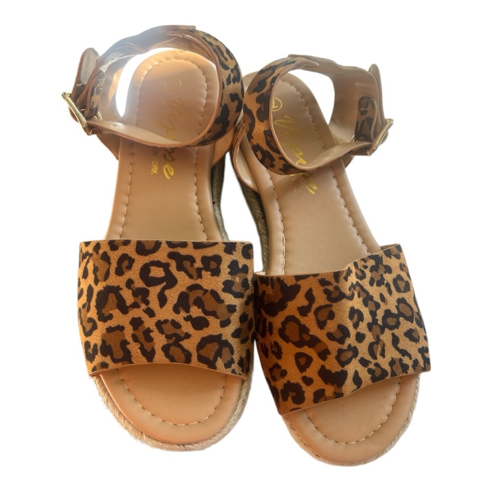 Vepose Women's Espadrille Leopard Print Sandals, Size: 7 - Picture 3 of 9